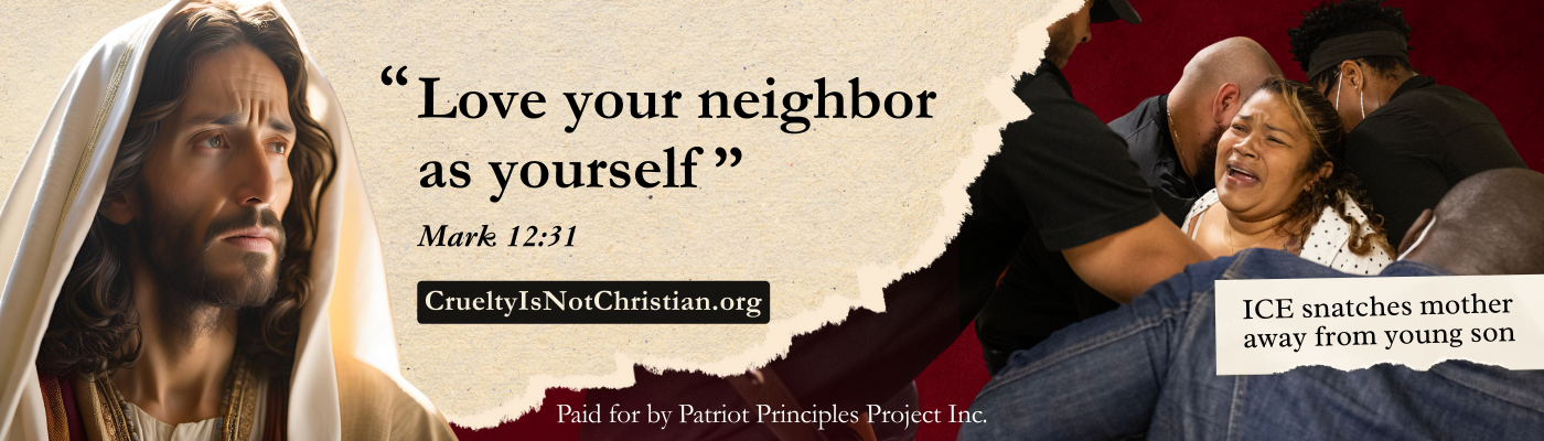 Cruelty is Not Christian Billboard